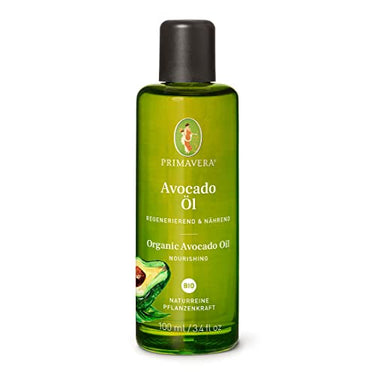 PRIMAVERA Pflegeöl Avocadoöl bio 100 ml - naturreine Pflanzenkraft – Glasflasche – Aromaöl, Körperöl, Naturkosmetik - regenerierend, nährend, glättend – vegan im Sale